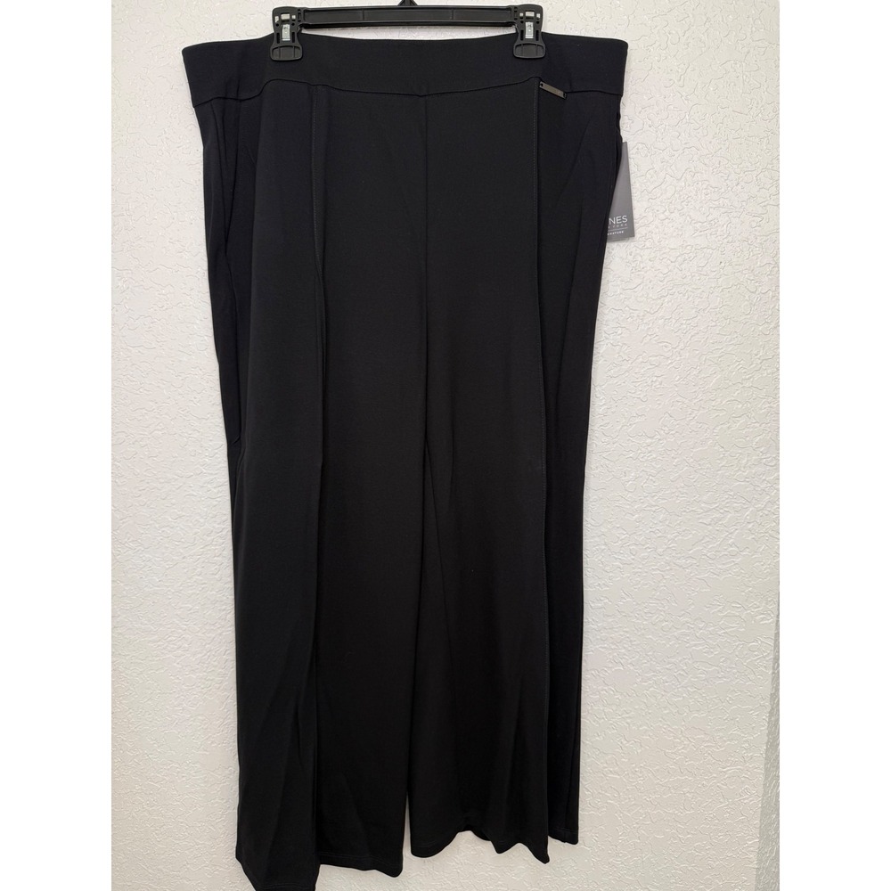 Jones New York Signature Black Wide Leg Pull On Pants XL NWT Professional